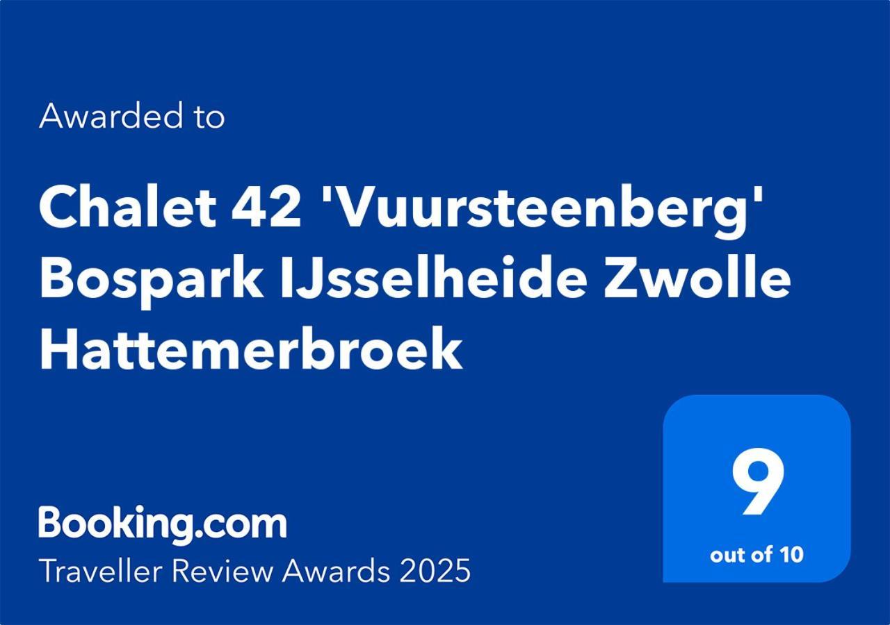Chalet 42 'Vuursteenberg' Bospark Ijsselheide Zwolle Hattemerbroek Eksteriør bilde